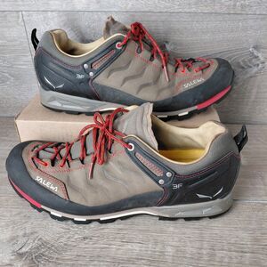 Salewa Shoes Men Size 11.5 Brown Mountain Trainer Low 3F Waterproof Hiking Boots